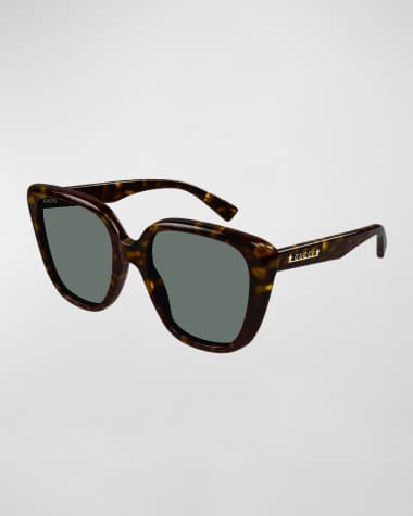 Gucci Star Logo Acetate Butterfly Sunglasses