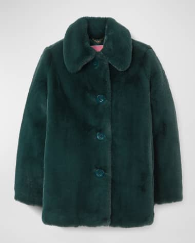 kate spade new york single-breasted faux fur jacket