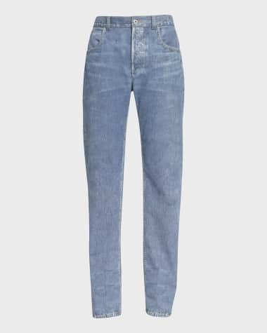 Bottega Veneta Denim Printed Nubuck Pants