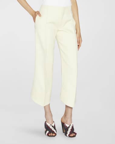 Bottega Veneta Cropped Wool Flare Pants