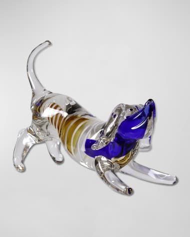 Dale Tiffany Joey Art Glass Dog Sculpture