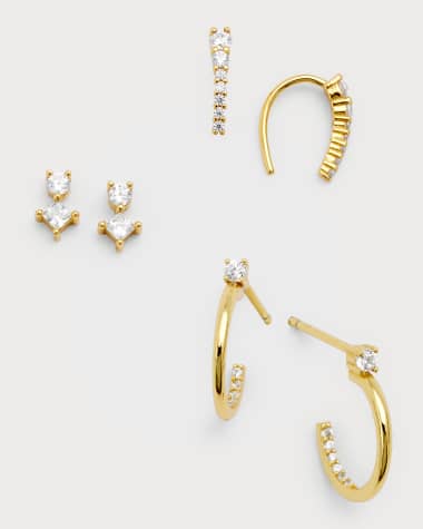 Louis Vuitton Monogram Party Set of 3 Earrings Silver in Silver Metal - US