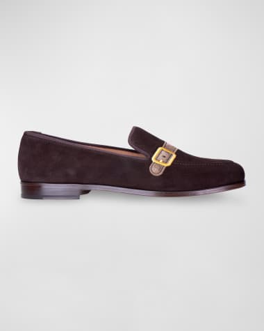 Stubbs and Wootton Men's Strapped Embroidered Strap Venetian Slippers