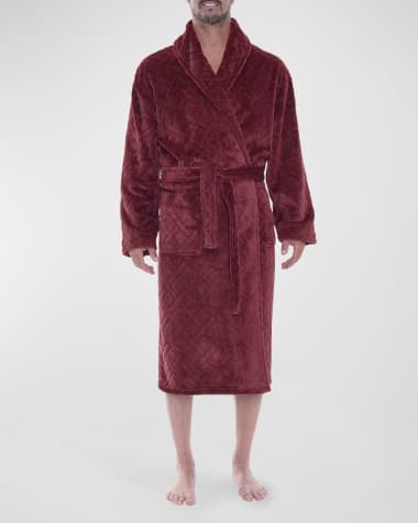 Majestic International Men's Crossroads Jacquard Shawl Robe