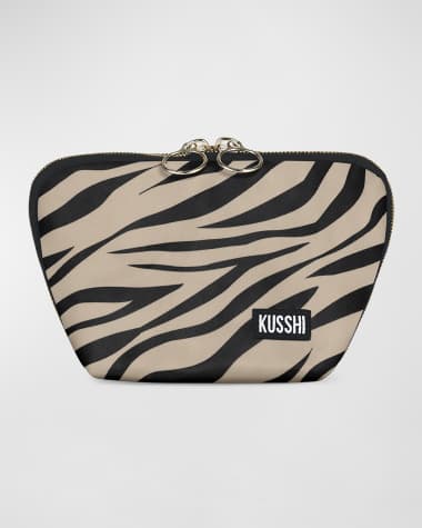 KUSSHI Everyday Zebra-Print Makeup Bag