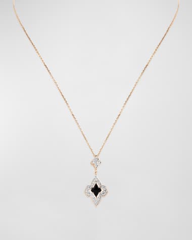 Farah Khan Atelier 18K Yellow Gold Piano Black Elegant Necklace, 16-18"L