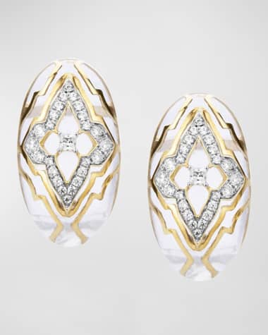 Farah Khan Atelier 18K Yellow Gold Pure Clear Kashmir Day Dreamer Earrings