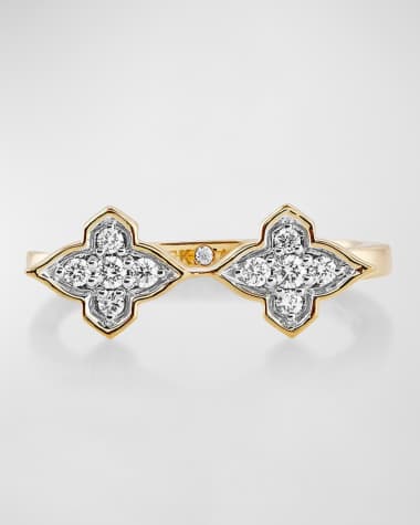 Farah Khan Atelier 18K Yellow Gold Diamonds Minimalistic Ring, Size 7