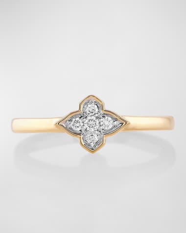 Farah Khan Atelier 18K Yellow Gold Diamonds Delicate Ring, Size 7