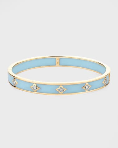 Farah Khan Atelier 18Kt Yellow Gold Riva Blue Jodhpur Adventurous Bangle, 45mm x 55mm