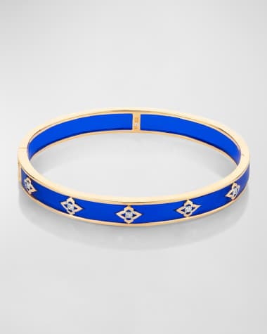 Farah Khan Atelier 18K Yellow Gold Aruba Blue Mykonos Adventurous Bangle, 45mm x 55mm