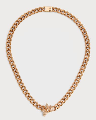BeeGoddess Queen Bee Choker Necklace with Diamonds