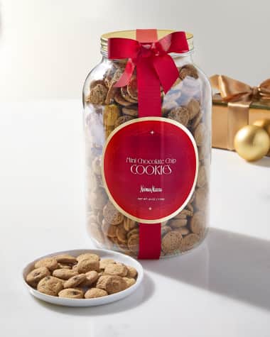 Neiman Marcus 40 oz. Mini Chocolate Chip Cookies in Holiday Jar
