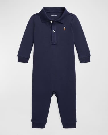 Ralph Lauren Childrenswear Boy's Pima Polo Coverall, Size 3M-18M