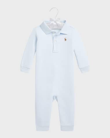 Ralph Lauren Childrenswear Boy's Pima Polo Coverall, Size 3M-18M