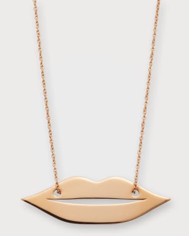 GINETTE NY French Kiss Rose Gold Necklace