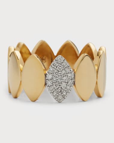 Sydney Evan 14K Gold Pure Eye Band Ring with Diamonds