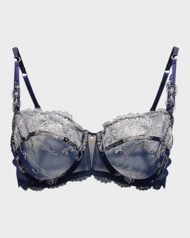 Lise Charmel Floral-Embroidered Two-Part Demi Bra