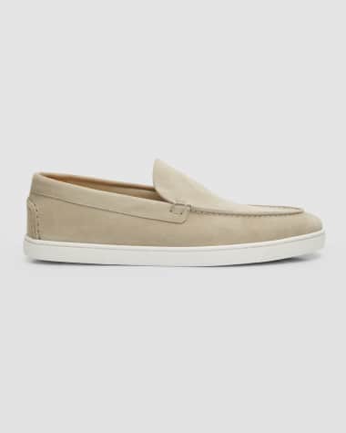 Christian Louboutin Men's Varsiboat Red Sole Leather Boat Shoes