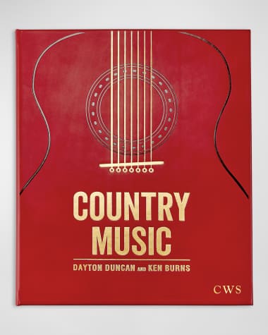 Graphic Image Country Music Leather Bound Book By Dayton Duncan and Ken Burns - Personalized
