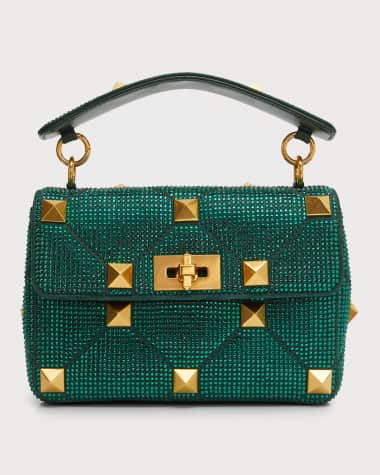 ONE STUD SMALL BAG WITH CHAIN AND RHINESTONE EMBROIDERY
