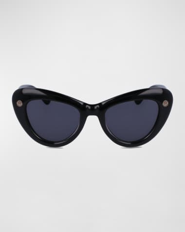 Lanvin Daisy Chunky Plastic Cat-Eye Sunglasses