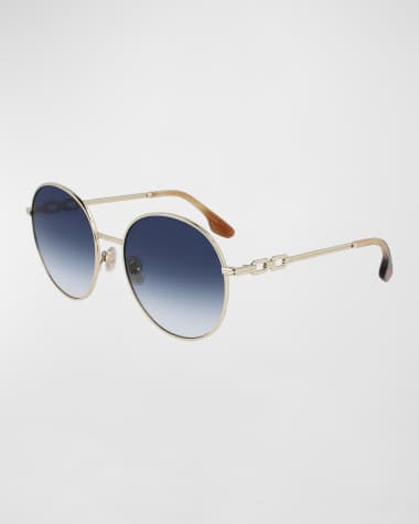 Victoria Beckham Round Chain Metal Sunglasses