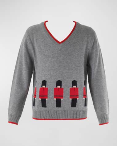 Rachel Riley Boy's Royal Guards Intarsia Sweater, Size 2-10