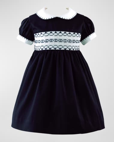 Rachel Riley Girl's Smocked Festive Dress W/ Bloomers, Size 6M-24M