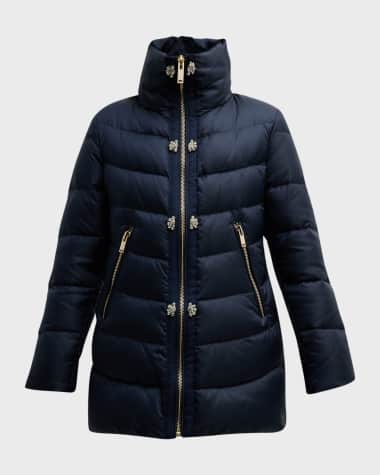 Carolyn Rowan for Gorski Crystal Quilted Down Ski Jacket