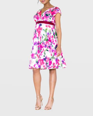 Tiffany Rose Maternity Alessandra Bright Watercolor Dress