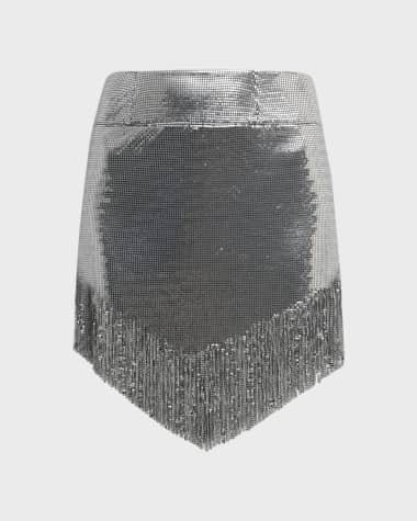 Rabanne Fringe Chainmail Mini Skirt