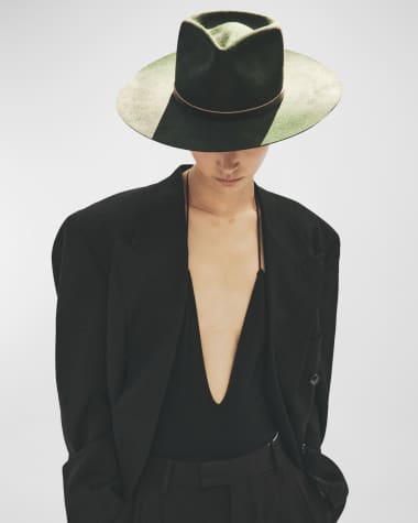 Janessa Leone Wynn Wool Fedora
