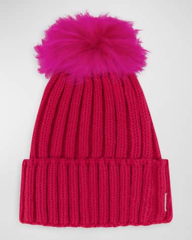 Gorski Toscana Lamb Fur Pom Knit Beanie