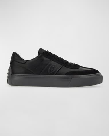 Tod's Men's Allacciata Tonal Leather Low-Top Sneakers