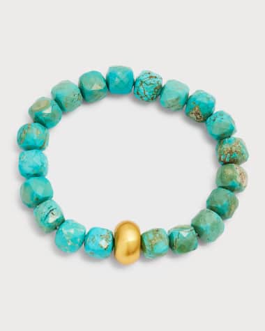 NEST Jewelry Turquoise Magnesite Stretch Bracelet