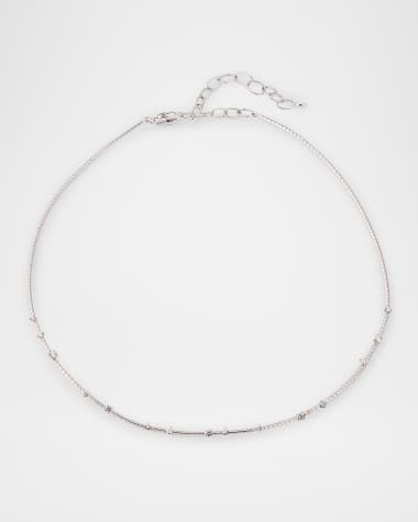 Mattia Cielo 18k White Gold Diamond Necklace