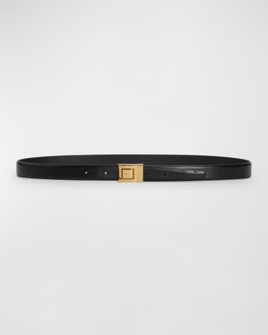 Saint Laurent Turnlock Leather Belt