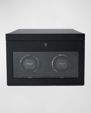 WOLF British Racing Double Watch Winder with Storage