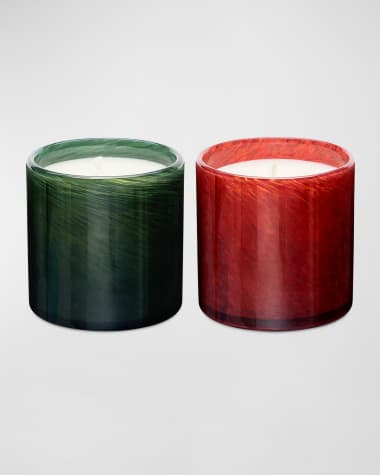 LAFCO New York Cinnamon Bark and Woodland Spruce Le Candle Duo, 6.5oz. each