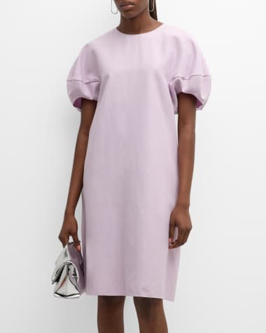 Lafayette 148 New York Puff-Sleeve Shift Dress