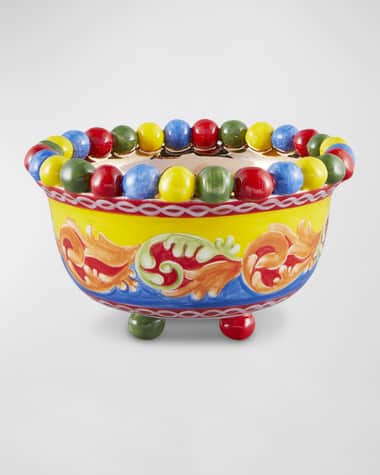 Dolce&Gabbana Casa Carretto Large Bowl With Colored Small Balls, 6.5"