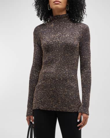 Proenza Schouler Sequin Knit Sweater w/ Back Cutouts