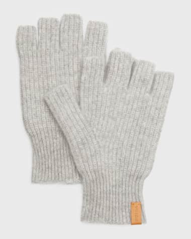 Vince Ribbed Cashmere Fingerless Gloves