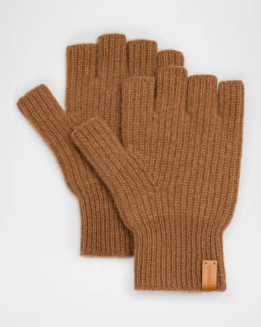 Vince Ribbed Cashmere Fingerless Gloves