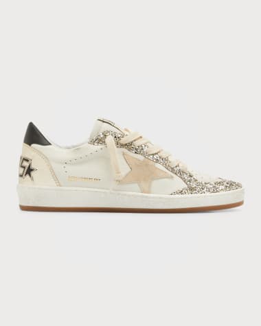 Golden Goose Ballstar Glitter Low-Top Sneakers