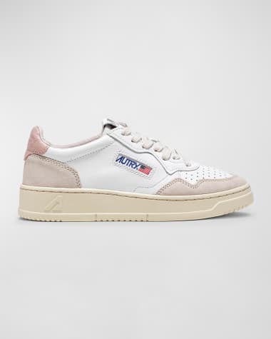 AUTRY Medalist Low-Top Mixed Leather Sneakers