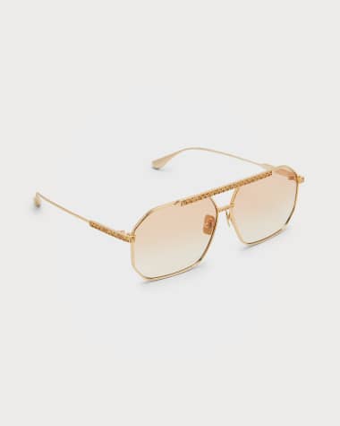 Anna-Karin Karlsson Le Boss 2.0 Crystal & Titanium Aviator Sunglasses
