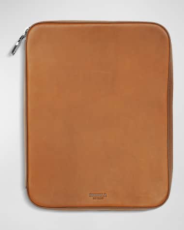 Shinola Men's Tech Portfolio Leather Zip Pouch