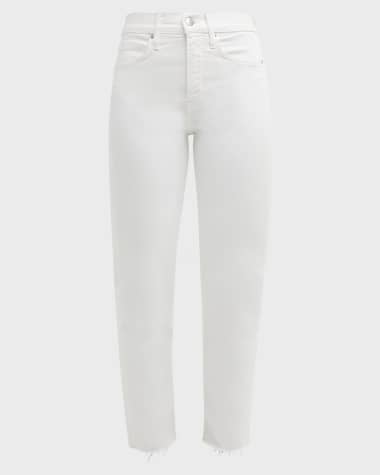 Veronica Beard Carly Kick Flare Raw Hem Ankle Jeans